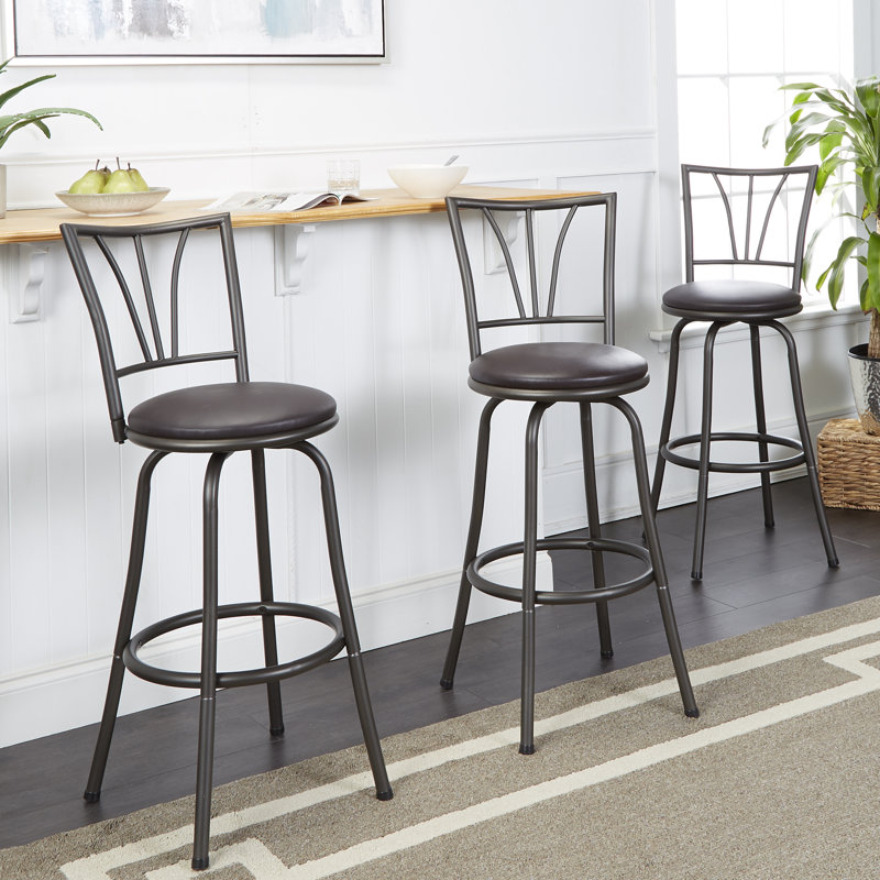 Winston Porter Sireci Adjustable Height Swivel Bar Stool & Reviews Wayfair